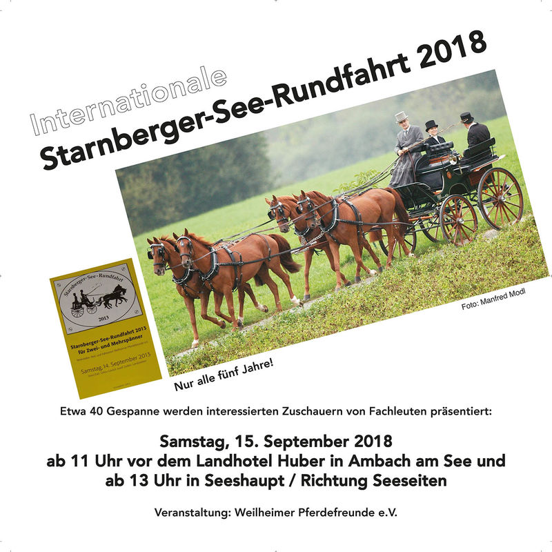 15.09.2018 - Internationale Starnberger-See-Rundfahrt 2018 - Zuschauerhinweise 
