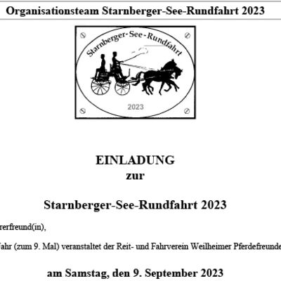 Einladung zur Starnberger-See-Rundfahrt